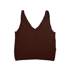 Gap Ribbed Brown Cropped Top Size L